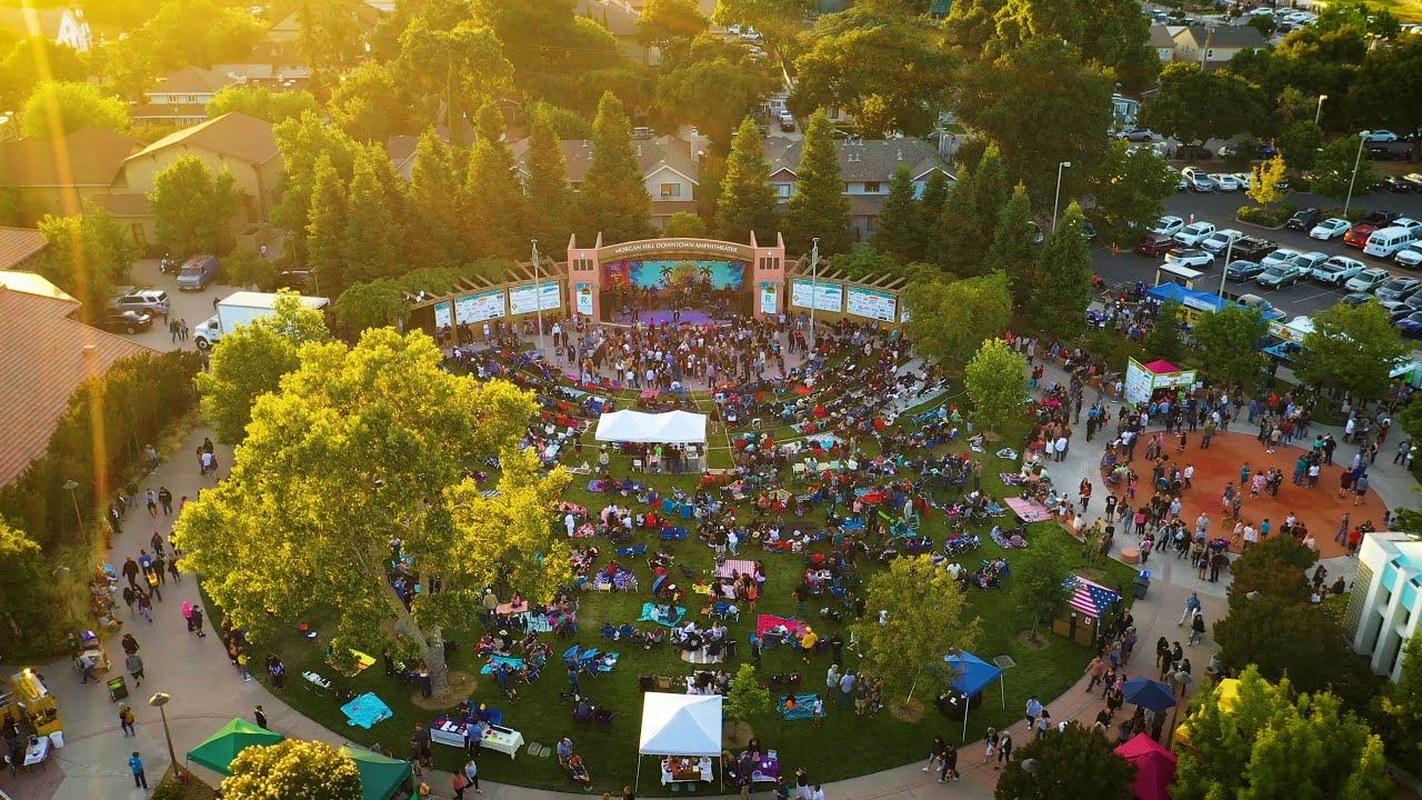 Aerial Photo Outdoor Amphitheater Concert