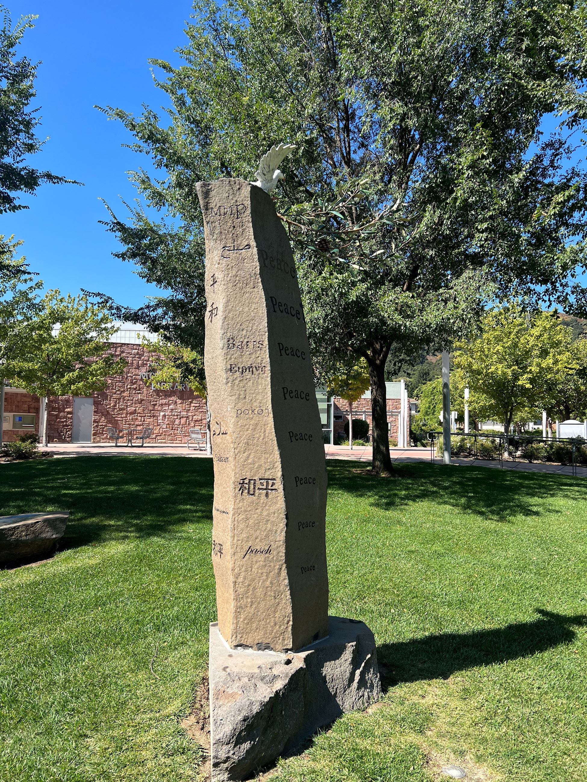 Peace Monument with Dove on Top
