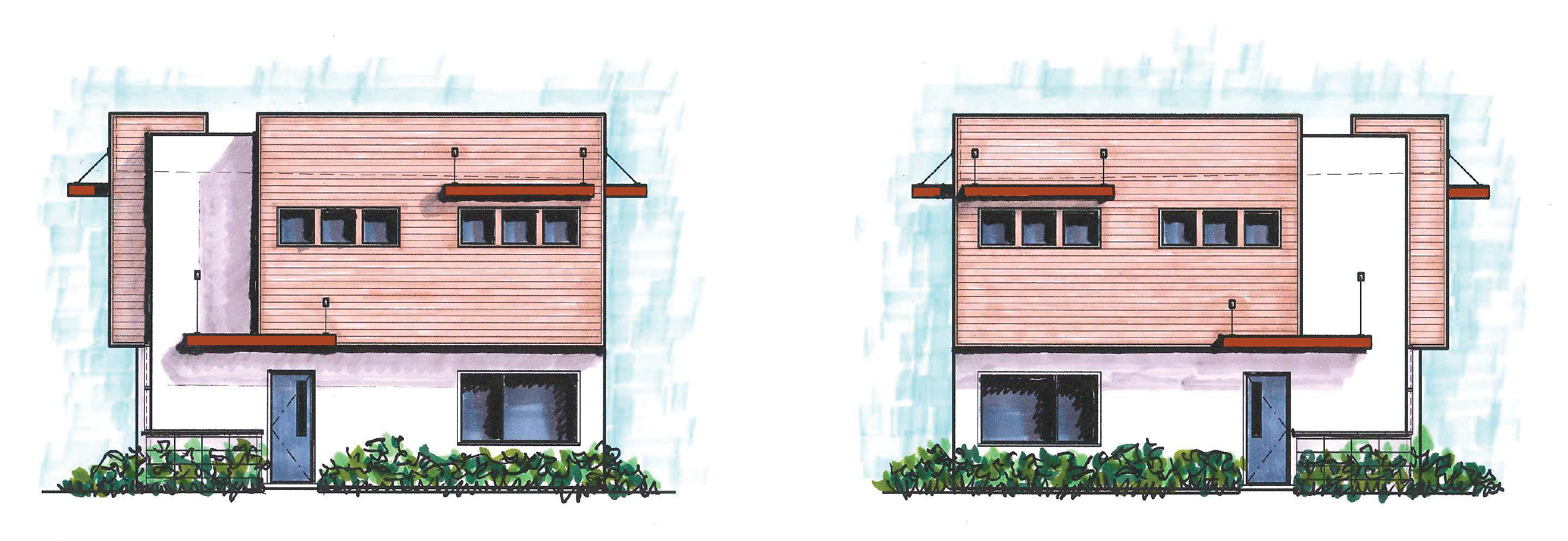 Front Elevations (Tennant Ave)